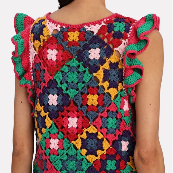 FARM Rio Multicolor Crochet Top - Picture 3 of 4